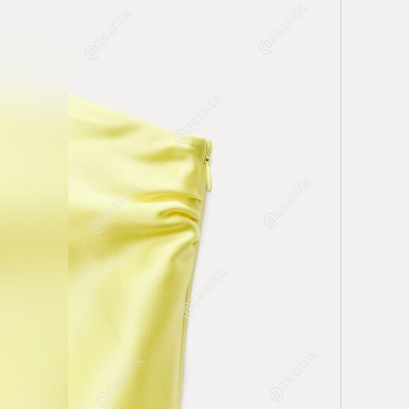 NWT ZARA SATIN EFFECT ASYMMETRIC DRESS - Picture 8 of 15